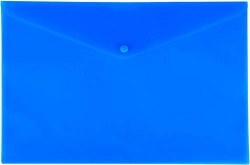 Папка на кнопке А4 Lamark PE0425-BL 180мкм, синяя