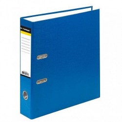 Папка-регистратор 75мм inФормат P2PVC-75/BLu синий PVC 2-сторон. 059948