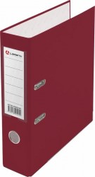 Папка-регистратор 80мм Lamark AF0600-BR1 бордовая, собранная