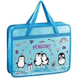 Папка-сумка 42159 "Happy Penguins" пластик, с ручками /ArtSpace/ 331217