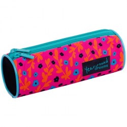 Пенал Berlingo PM09031 "Pink pattern" тубус 210*70мм, 2 отделения