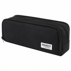 Пенал Brauberg 272317 "Total black" 23*9*7см, 2 откидные планки