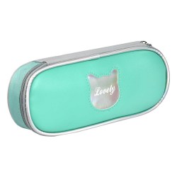 Пенал Феникс 68334 "Котик на мятном" 1 отделение, 20,5*7,5*4см на молнии