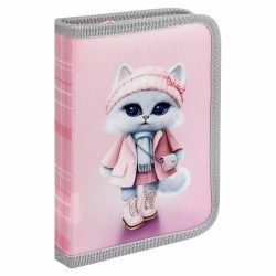Пенал Феникс 68891 "Кошечка в пальто" 13,3*20*3,5 см книжка без наполнения 