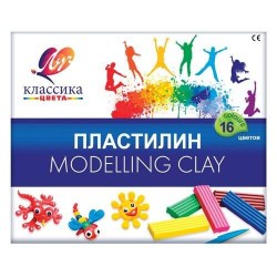 Пластилин 16цв. "Классика" 320г со стеком 20С1329-08 /Луч/ 066424