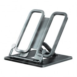 Подставка для книг ErichKrause 58048 "Ice Metallic" серебряная, пластиковая