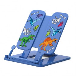 Подставка для книг ErichKrause 58072 "Dino Planet" синяя пластиковая