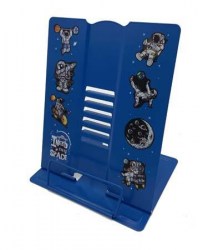 Подставка для книг Нева Маркет CM-615 "Космонавт" 26х21см, металлическая, серая