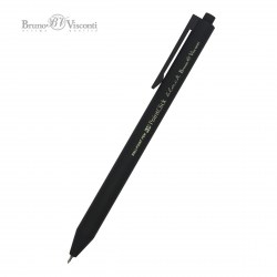 Ручка авт. Bruno Visconti 20-0378 "PointClick Black" синяя 0,38мм