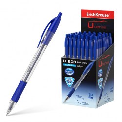 Ручка авт. ErichKrause 47578 U-209 синяя Classic Matic&Grip 1,0мм