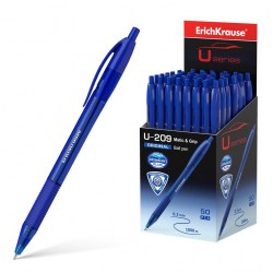 Ручка авт. ErichKrause 47610 синяя U-209 Original Matic&Grip 1,0мм
