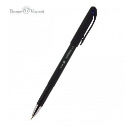 Ручка Bruno Visconti 20-0085 "Soft Write.Black" синяя 0,5мм на масляной основе