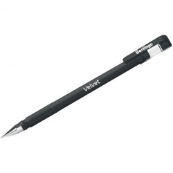 Ручка гелевая Berlingo CGp_50125 черная "Velvet" 0,5мм, прорезиненный корпус 243042