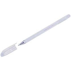 Ручка гелевая Crown HJR-500P 0,8мм белая пастель 001956