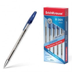 Ручка гелевая ErichKrause 53346 R-301 Classic синяя 0,5мм