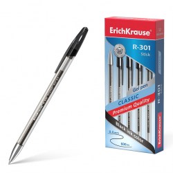 Ручка гелевая ErichKrause 53347 черная R-301 Classic Gel Stick 0,5мм