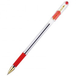 Ручка красная MunHwa MC Gold BMC-03 масляная 0,5мм рез/упор 207859