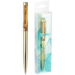 Ручка MESHU MS_94109 "Gold sand" синяя, 1,0мм 325977