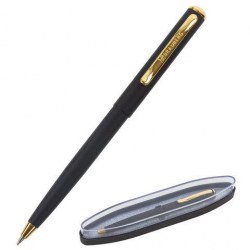 Ручка подар. Brauberg 143470 "Maestro" РШ 0,5мм, синие чернила, корпус черный с золот.