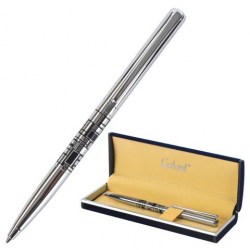 Ручка подар. Galant 141665 "Basel" РШ 0,7мм, синие чернила, корпус серебристый с черным