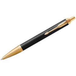 Ручка подар.  IM РШ Premium Black/Gold GТ синяя, 1,0мм кнопочн.1931667 /Parker/