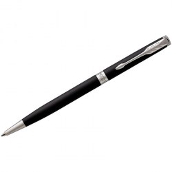 Ручка подар.  SONNET РШ Slim Matte Black СT 1,00мм черная, поворот. 1931525 /Parker/