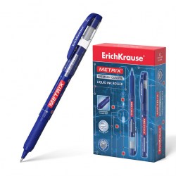 Ручка-роллер ErichKrause Metrix синяя 0,7мм 45479