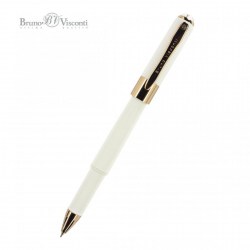 Ручка шариковая Bruno Visconti 20-0125/02 "Monaco" синяя 0,5мм белый/золото корпус