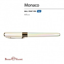 Ручка шариковая Bruno Visconti 20-0125/81 "Monaco.Pearl" синяя 0,5мм белый корпус
