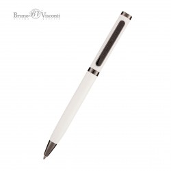 Ручка шариковая Bruno Visconti 20-0335/01 "Firenze" синяя 1,0мм белый корпус, метал. футляр