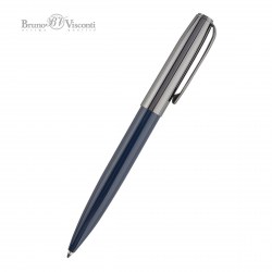 Ручка шариковая Bruno Visconti 20-0383/022 "NAPOLI" авт. синяя 1,0мм синий/сталь корпус,метал.футляр