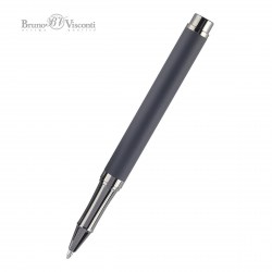 Ручка шариковая Bruno Visconti 20-0384-03/10 "VENEZIA" синяя 1,0мм серый корпус, футляр серебро