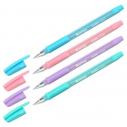 Ручка синяя Berlingo CBp_07512 "Aviator Pastel" 0,7мм грип, ассорти 364122