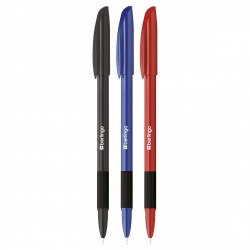 Ручка синяя Berlingo CBp_70753 "Metallic Pro" 0,7мм шариковая, грип, корпус ассорти 247023