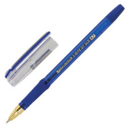 Ручка синяя Brauberg 143302 ""i-Rite GT GLD" 0,7мм масляная с грипом 