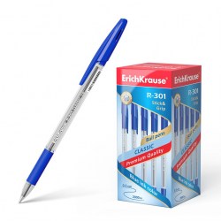 Ручка синяя ErichKrause 39527 R-301 Grip 1,0мм