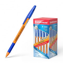 Ручка синяя ErichKrause 39531 R-301 Orange Stick &Grip 0,7мм
