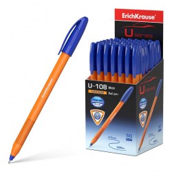Ручка синяя ErichKrause 47582 U-108 Orange Stick 1,0мм