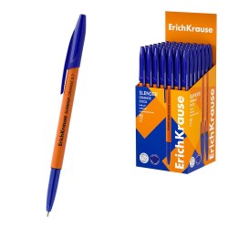 Ручка синяя ErichKrause 63089 Slender Stick Orange 0,7мм