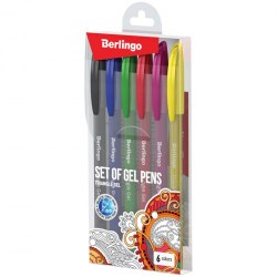 Ручки гелевые  6цв. Berlingo CNg_20206 "Triangle Gel" 0,5мм 271165
