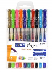 Ручки шариковые 10цв. LINC 1300RF/10 "GLYCER" 0,7 мм 068245