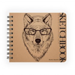Скетчбук 180*155 120л. BrunoVisconti 1-550/02 70гр, крафт, на гребне