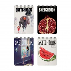 Скетчбук 185*250 120л. BrunoVisconti 1-552/01 60гр, на гребне, ассорти