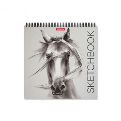 Скетчбук 220*220 40л. ErichKrauseм 48037 "Wild Horse" на спирали 120г/м2
