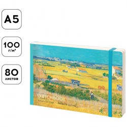 Скетчбук А5 80л. Greenwich Line SB5w_32041 "Van Gogh" 100г/м2, тв. обложка, доп. листы крафт