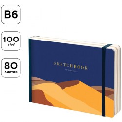 Скетчбук В6 80л. Greenwich Line SB6w_32033 "Desert" 100г/м2, тв. обложка, доп. листы крафт