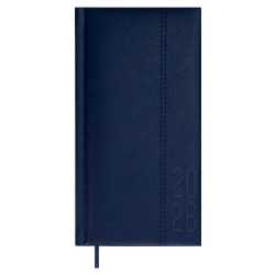 СКИДКА 20% Еженедельник 87х166мм 2026г. Феникс 70366 НАППА синий, кожзам, 64л. ляссе