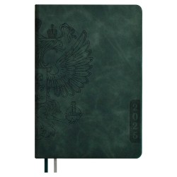 СКИДКА 50% Ежедневник 2025г. Феникс 65987 "Винченцо" А5, 176 л., иск.кожа, зеленый