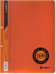 Скоросшиватель  пласт. с прозр верхом Lamark FF0050-OR 0,40мм, оранжевый