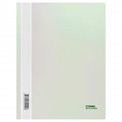 Скоросшиватель  пласт.с прозр верхом СТАММ "Сияние" ММ-32022 А4 180мкм, белый, перф. 377063